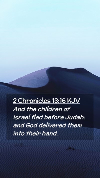 Picture 02 - 2 Chronicles 13:16 KJV Mobile Phone Wallpaper - And the children of Israel fled before Judah: and - Mobile Bible Verse Wallpaper