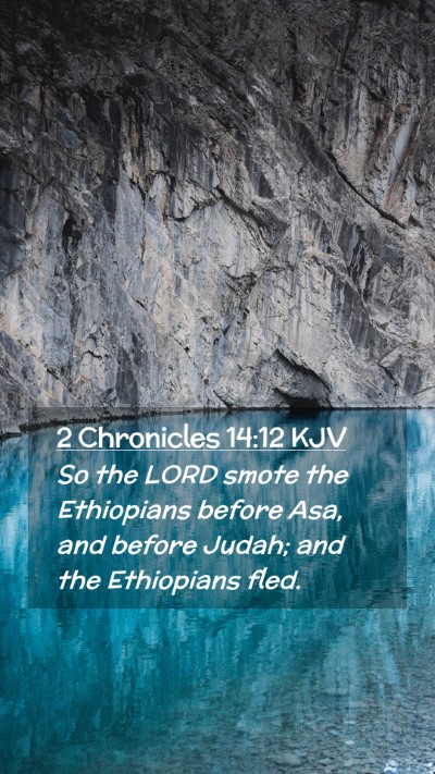 Picture 02 - 2 Chronicles 14:12 KJV Mobile Phone Wallpaper - So the LORD smote the Ethiopians before Asa, and - Mobile Bible Verse Wallpaper