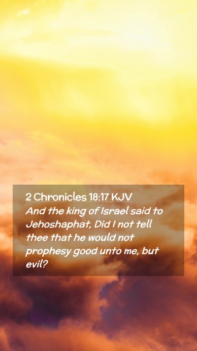 Picture 02 - 2 Chronicles 18:17 KJV Mobile Phone Wallpaper - And the king of Israel said to Jehoshaphat, Did I - Mobile Bible Verse Wallpaper