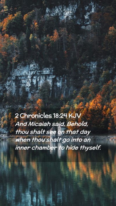 Picture 02 - 2 Chronicles 18:24 KJV Mobile Phone Wallpaper - And Micaiah said, Behold, thou shalt see on that - Mobile Bible Verse Wallpaper