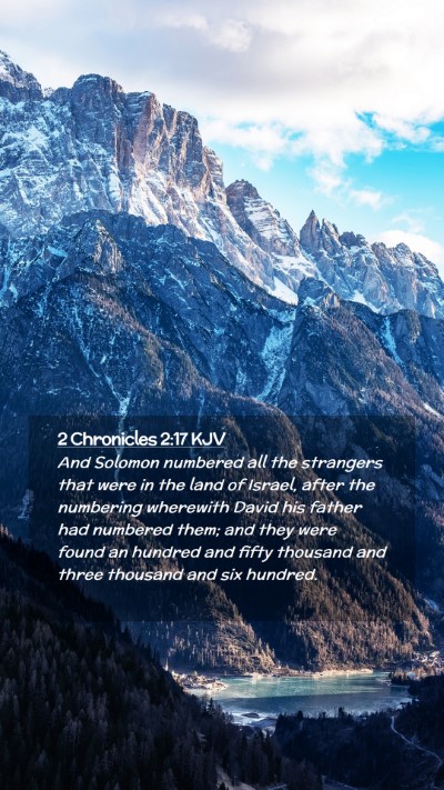 Picture 02 - 2 Chronicles 2:17 KJV Mobile Phone Wallpaper - And Solomon numbered all the strangers that were - Mobile Bible Verse Wallpaper