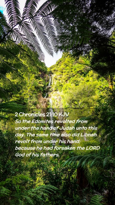 Picture 02 - 2 Chronicles 21:10 KJV Mobile Phone Wallpaper - So the Edomites revolted from under the hand of - Mobile Bible Verse Wallpaper