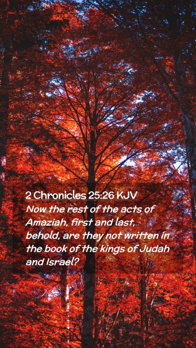Picture 02 - 2 Chronicles 25:26 KJV Mobile Phone Wallpaper - Now the rest of the acts of Amaziah, first and - Mobile Bible Verse Wallpaper