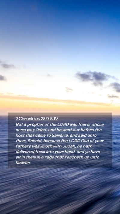 Picture 02 - 2 Chronicles 28:9 KJV Mobile Phone Wallpaper - But a prophet of the LORD was there, whose name - Mobile Bible Verse Wallpaper