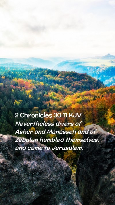 Picture 02 - 2 Chronicles 30:11 KJV Mobile Phone Wallpaper - Nevertheless divers of Asher and Manasseh and of - Mobile Bible Verse Wallpaper