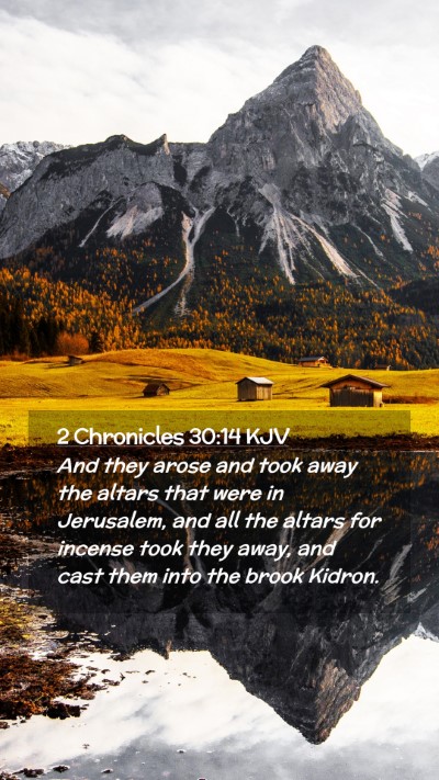 Picture 02 - 2 Chronicles 30:14 KJV Mobile Phone Wallpaper - And they arose and took away the altars that were - Mobile Bible Verse Wallpaper