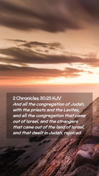Picture 02 - 2 Chronicles 30:25 KJV Mobile Phone Wallpaper - And all the congregation of Judah, with the - Mobile Bible Verse Wallpaper