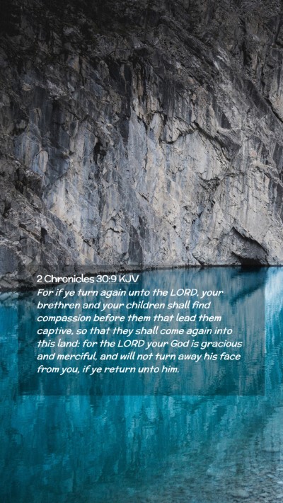 Picture 02 - 2 Chronicles 30:9 KJV Mobile Phone Wallpaper - For if ye turn again unto the LORD, your brethren - Mobile Bible Verse Wallpaper