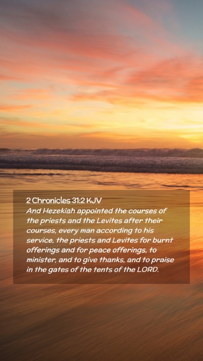 Picture 02 - 2 Chronicles 31:2 KJV Mobile Phone Wallpaper - And Hezekiah appointed the courses of the priests - Mobile Bible Verse Wallpaper
