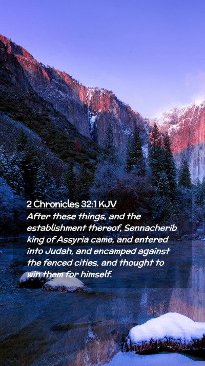 Picture 02 - 2 Chronicles 32:1 KJV Mobile Phone Wallpaper - After these things, and the establishment - Mobile Bible Verse Wallpaper