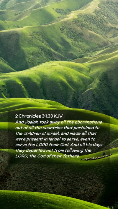 Picture 02 - 2 Chronicles 34:33 KJV Mobile Phone Wallpaper - And Josiah took away all the abominations out of - Mobile Bible Verse Wallpaper