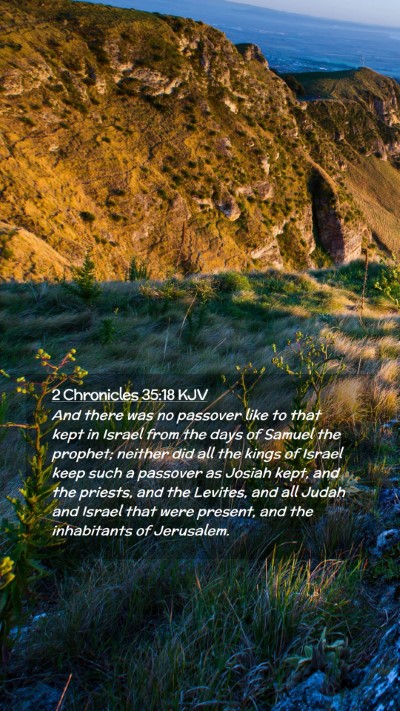 Picture 02 - 2 Chronicles 35:18 KJV Mobile Phone Wallpaper - And there was no passover like to that kept in - Mobile Bible Verse Wallpaper