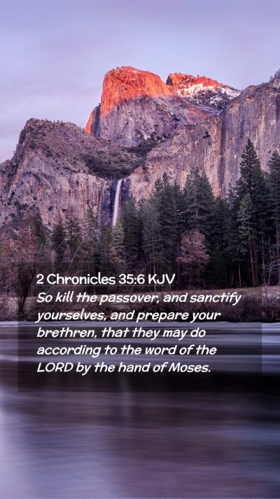 Picture 02 - 2 Chronicles 35:6 KJV Mobile Phone Wallpaper - So kill the passover, and sanctify yourselves, - Mobile Bible Verse Wallpaper