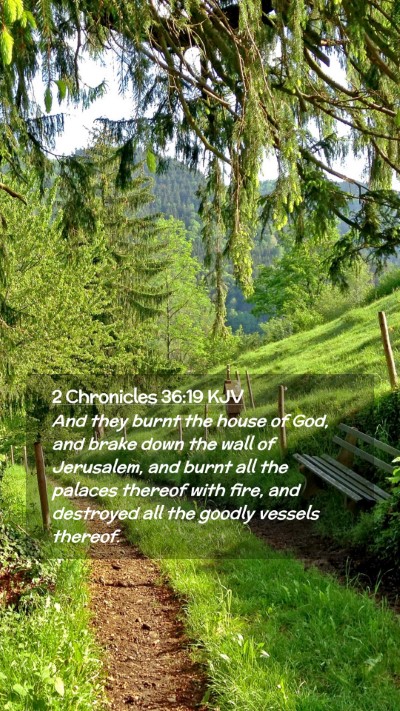 Picture 02 - 2 Chronicles 36:19 KJV Mobile Phone Wallpaper - And they burnt the house of God, and brake down - Mobile Bible Verse Wallpaper