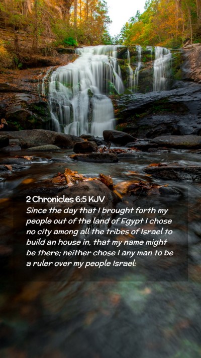 Picture 02 - 2 Chronicles 6:5 KJV Mobile Phone Wallpaper - Since the day that I brought forth my people out - Mobile Bible Verse Wallpaper
