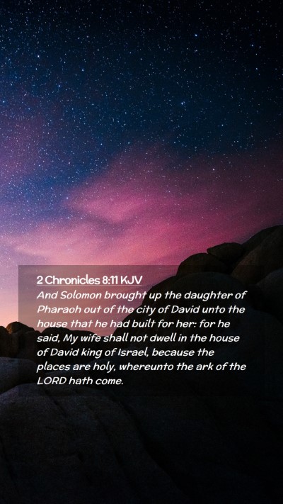 Picture 02 - 2 Chronicles 8:11 KJV Mobile Phone Wallpaper - And Solomon brought up the daughter of Pharaoh - Mobile Bible Verse Wallpaper