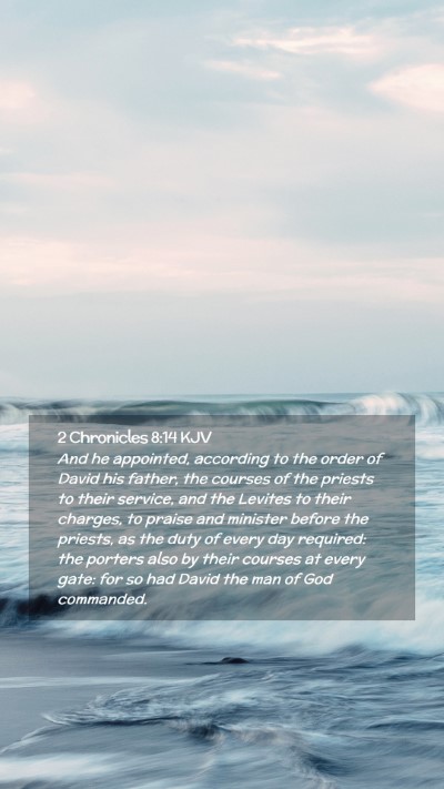Picture 02 - 2 Chronicles 8:14 KJV Mobile Phone Wallpaper - And he appointed, according to the order of David - Mobile Bible Verse Wallpaper