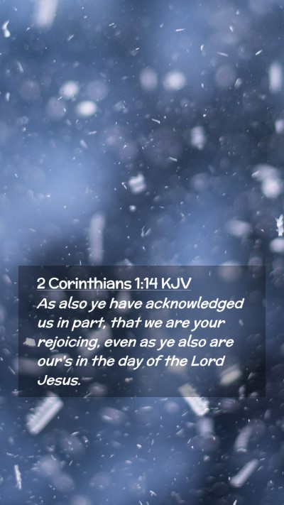 Picture 02 - 2 Corinthians 1:14 KJV Mobile Phone Wallpaper - As also ye have acknowledged us in part, that we - Mobile Bible Verse Wallpaper