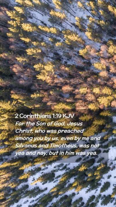 Picture 02 - 2 Corinthians 1:19 KJV Mobile Phone Wallpaper - For the Son of God, Jesus Christ, who was - Mobile Bible Verse Wallpaper