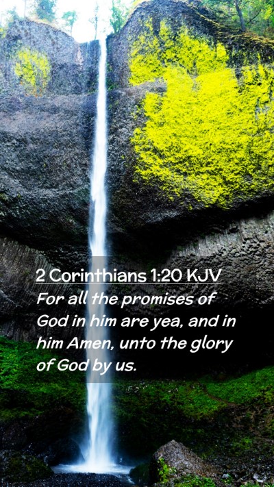 Picture 02 - 2 Corinthians 1:20 KJV Mobile Phone Wallpaper - For all the promises of God in him are yea, and - Mobile Bible Verse Wallpaper
