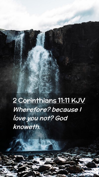 Picture 02 - 2 Corinthians 11:11 KJV Mobile Phone Wallpaper - Wherefore? because I love you not? God - Mobile Bible Verse Wallpaper