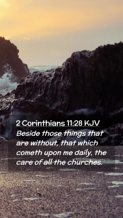 Picture 02 - 2 Corinthians 11:28 KJV Mobile Phone Wallpaper - Beside those things that are without, that which - Mobile Bible Verse Wallpaper