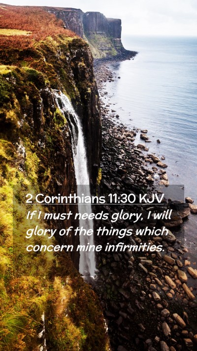 Picture 02 - 2 Corinthians 11:30 KJV Mobile Phone Wallpaper - If I must needs glory, I will glory of the things - Mobile Bible Verse Wallpaper