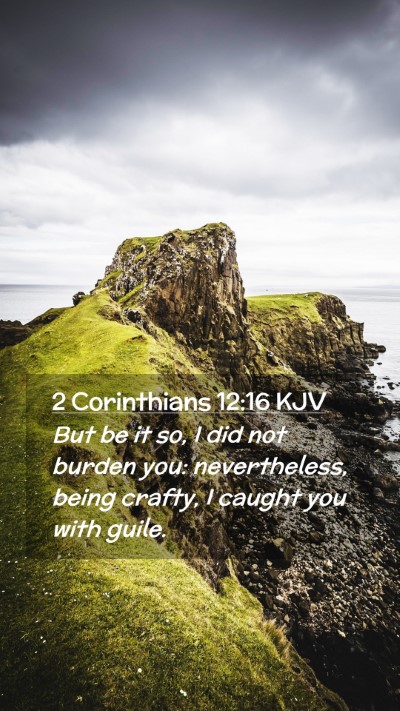 Picture 02 - 2 Corinthians 12:16 KJV Mobile Phone Wallpaper - But be it so, I did not burden you: nevertheless, - Mobile Bible Verse Wallpaper