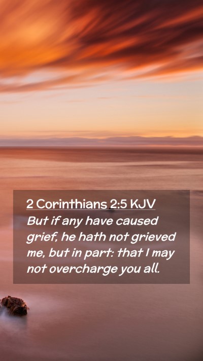 Picture 02 - 2 Corinthians 2:5 KJV Mobile Phone Wallpaper - But if any have caused grief, he hath not grieved - Mobile Bible Verse Wallpaper