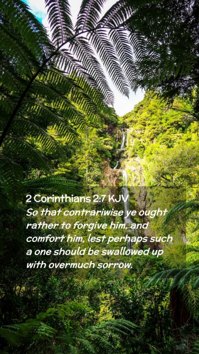 Picture 02 - 2 Corinthians 2:7 KJV Mobile Phone Wallpaper - So that contrariwise ye ought rather to forgive - Mobile Bible Verse Wallpaper
