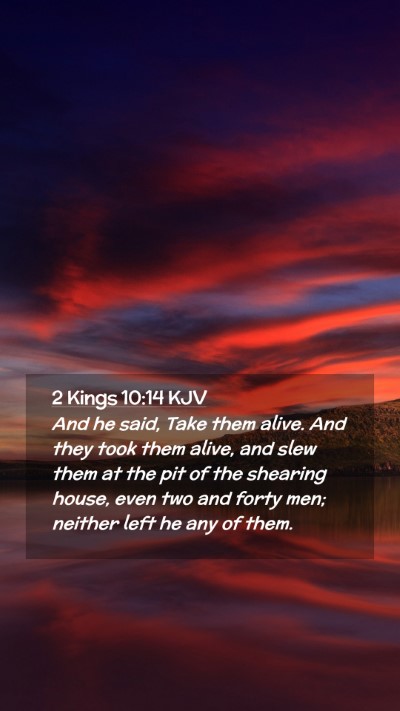 Picture 02 - 2 Kings 10:14 KJV Mobile Phone Wallpaper - And he said, Take them alive. And they took them - Mobile Bible Verse Wallpaper