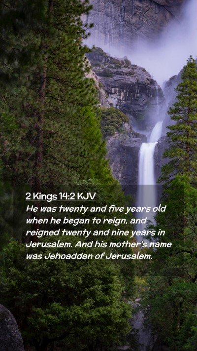 Picture 02 - 2 Kings 14:2 KJV Mobile Phone Wallpaper - He was twenty and five years old when he began to - Mobile Bible Verse Wallpaper