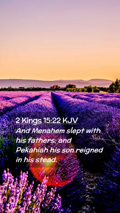 Picture 02 - 2 Kings 15:22 KJV Mobile Phone Wallpaper - And Menahem slept with his fathers; and Pekahiah - Mobile Bible Verse Wallpaper