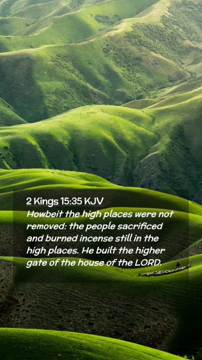 Picture 02 - 2 Kings 15:35 KJV Mobile Phone Wallpaper - Howbeit the high places were not removed: the - Mobile Bible Verse Wallpaper