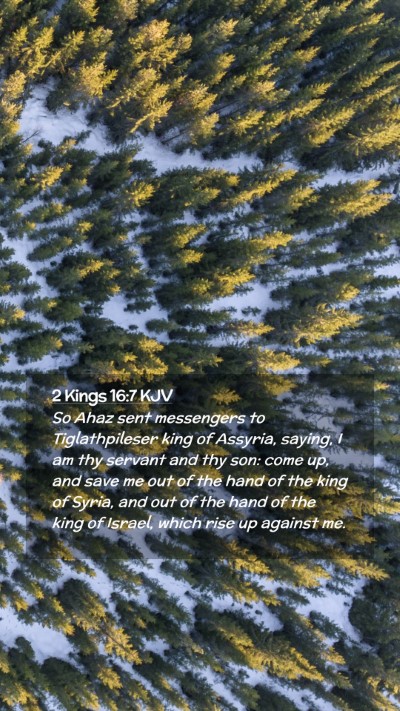 Picture 02 - 2 Kings 16:7 KJV Mobile Phone Wallpaper - So Ahaz sent messengers to Tiglathpileser king of - Mobile Bible Verse Wallpaper