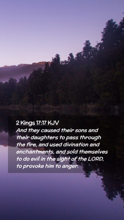 Picture 02 - 2 Kings 17:17 KJV Mobile Phone Wallpaper - And they caused their sons and their daughters to - Mobile Bible Verse Wallpaper