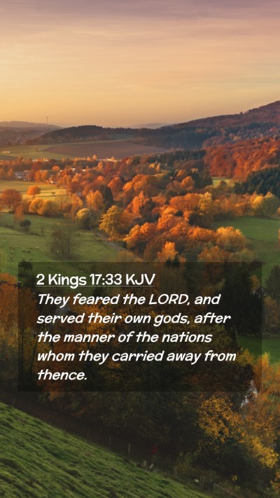 Picture 02 - 2 Kings 17:33 KJV Mobile Phone Wallpaper - They feared the LORD, and served their own gods, - Mobile Bible Verse Wallpaper