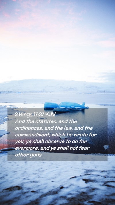 Picture 02 - 2 Kings 17:37 KJV Mobile Phone Wallpaper - And the statutes, and the ordinances, and the - Mobile Bible Verse Wallpaper