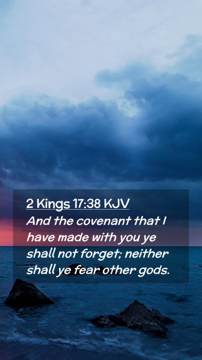 Picture 02 - 2 Kings 17:38 KJV Mobile Phone Wallpaper - And the covenant that I have made with you ye - Mobile Bible Verse Wallpaper