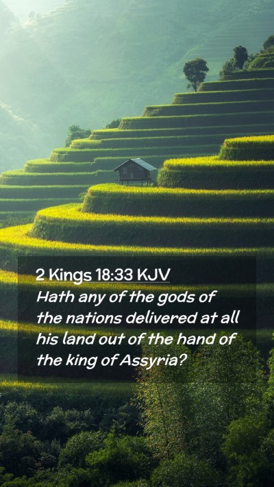 Picture 02 - 2 Kings 18:33 KJV Mobile Phone Wallpaper - Hath any of the gods of the nations delivered at - Mobile Bible Verse Wallpaper