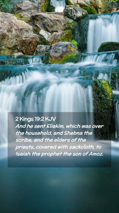 Picture 02 - 2 Kings 19:2 KJV Mobile Phone Wallpaper - And he sent Eliakim, which was over the - Mobile Bible Verse Wallpaper
