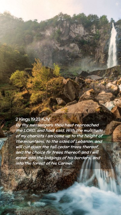 Picture 02 - 2 Kings 19:23 KJV Mobile Phone Wallpaper - By thy messengers thou hast reproached the LORD, - Mobile Bible Verse Wallpaper