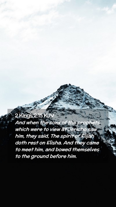 Picture 02 - 2 Kings 2:15 KJV Mobile Phone Wallpaper - And when the sons of the prophets which were to - Mobile Bible Verse Wallpaper