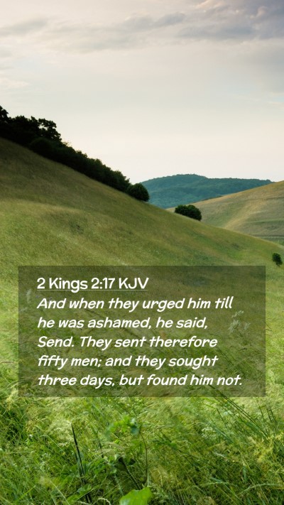Picture 02 - 2 Kings 2:17 KJV Mobile Phone Wallpaper - And when they urged him till he was ashamed, he - Mobile Bible Verse Wallpaper