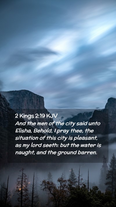 Picture 02 - 2 Kings 2:19 KJV Mobile Phone Wallpaper - And the men of the city said unto Elisha, Behold, - Mobile Bible Verse Wallpaper