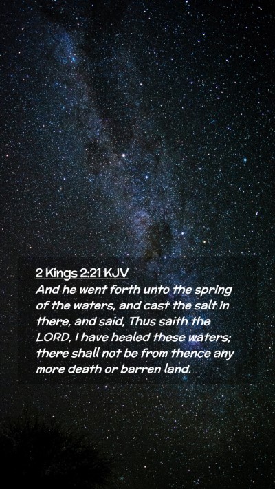 Picture 02 - 2 Kings 2:21 KJV Mobile Phone Wallpaper - And he went forth unto the spring of the waters, - Mobile Bible Verse Wallpaper