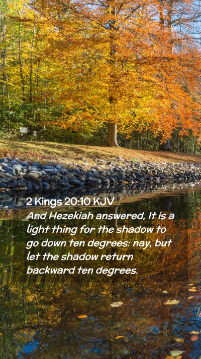 Picture 02 - 2 Kings 20:10 KJV Mobile Phone Wallpaper - And Hezekiah answered, It is a light thing for - Mobile Bible Verse Wallpaper