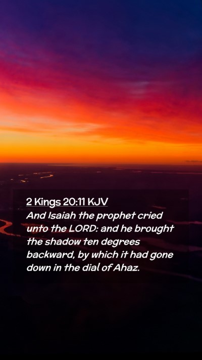 Picture 02 - 2 Kings 20:11 KJV Mobile Phone Wallpaper - And Isaiah the prophet cried unto the LORD: and - Mobile Bible Verse Wallpaper
