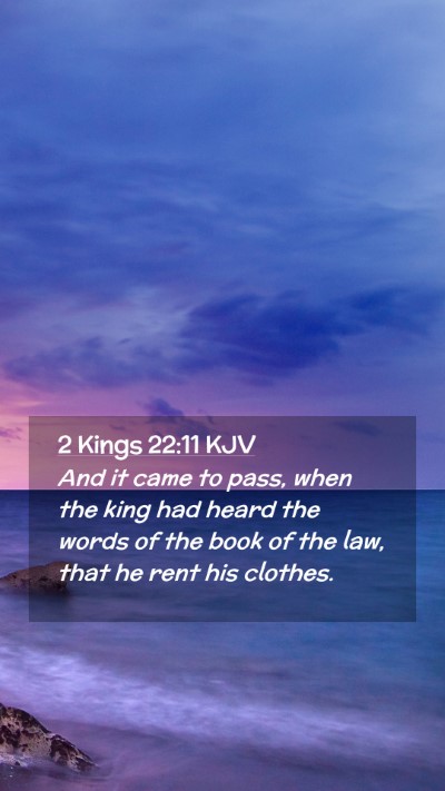 Picture 02 - 2 Kings 22:11 KJV Mobile Phone Wallpaper - And it came to pass, when the king had heard the - Mobile Bible Verse Wallpaper