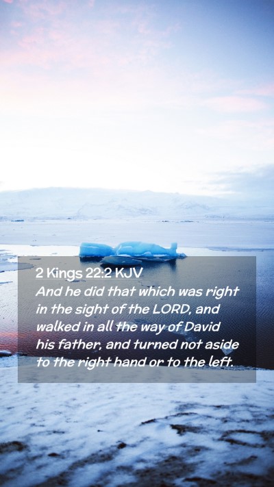 Picture 02 - 2 Kings 22:2 KJV Mobile Phone Wallpaper - And he did that which was right in the sight of - Mobile Bible Verse Wallpaper